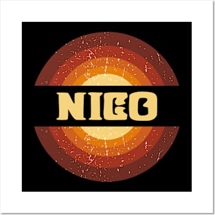 Vintage Proud Name Nico Anime Gifts Circle Posters and Art